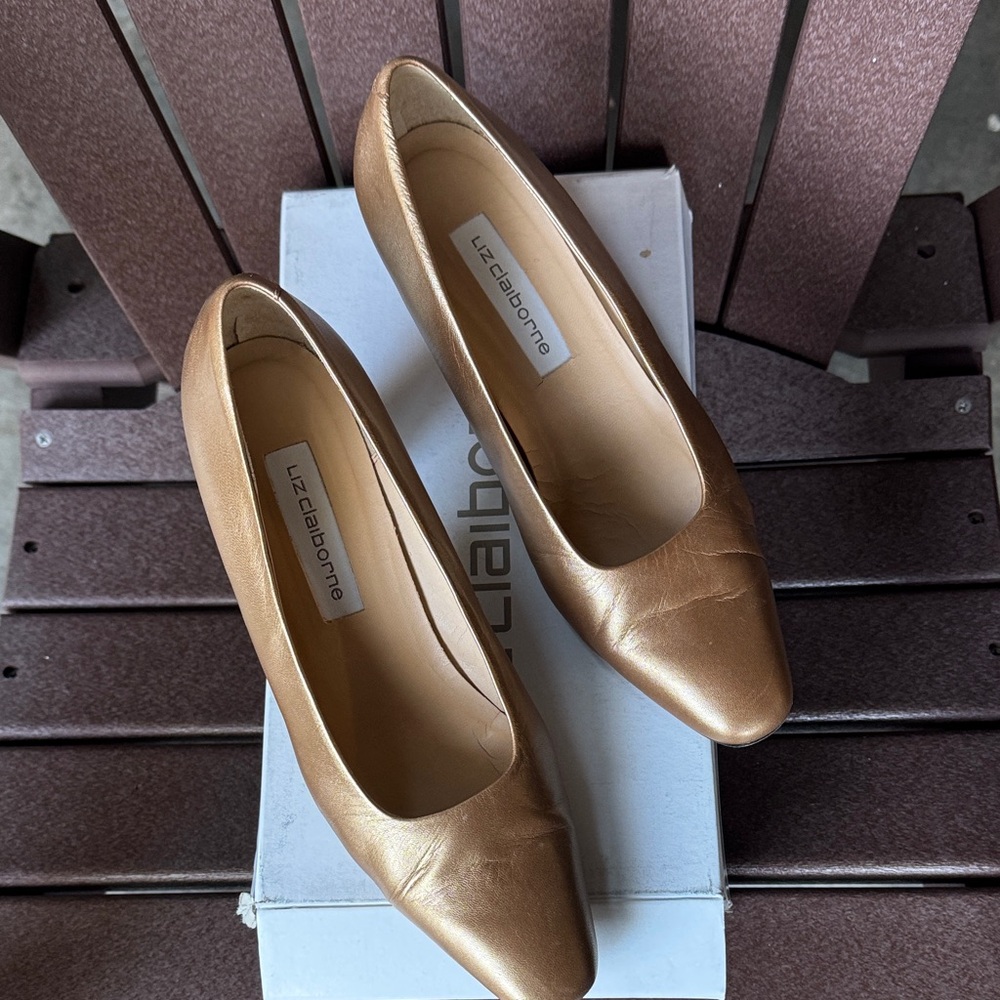 Liz Claiborne Bronze Heels